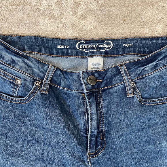Project Indigo Capri Blue Denim Jeans Sz. 12 - Picture 2 of 3